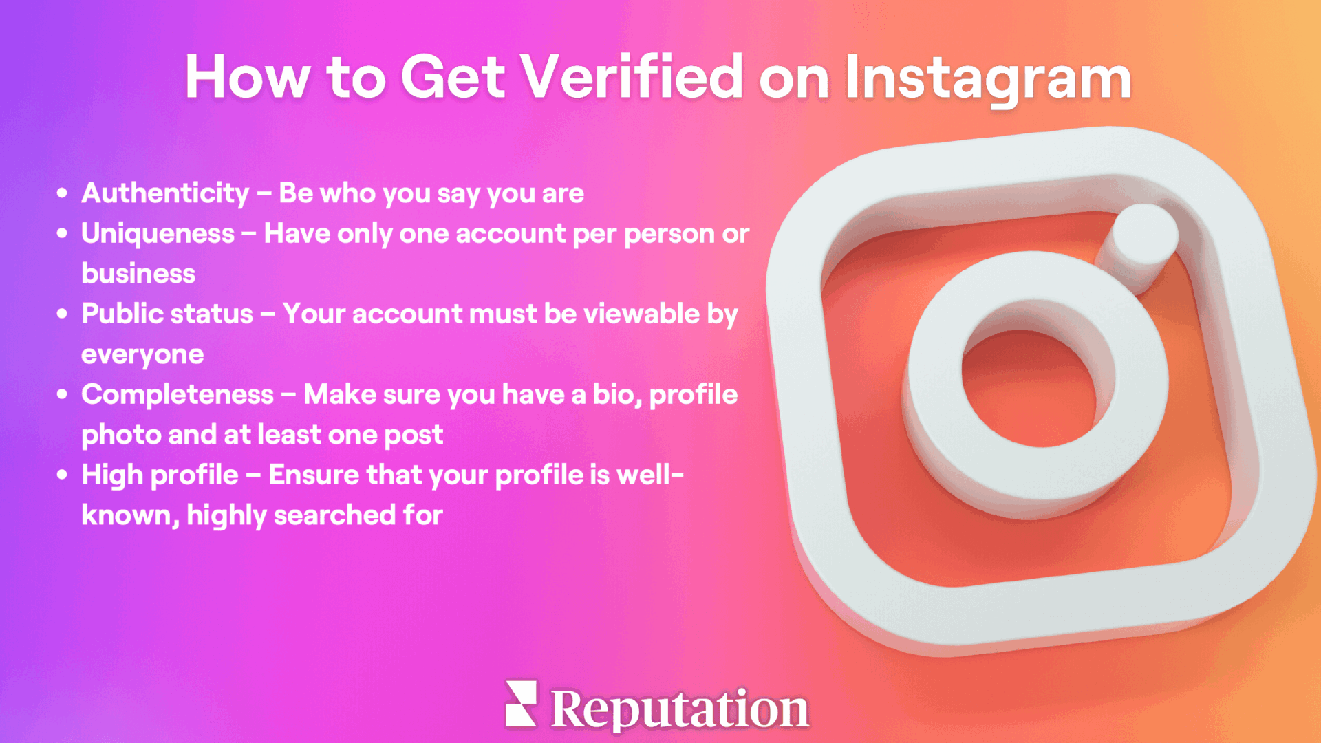 A Quick Guide to Getting a Blue Checkmark on Instagram - Reputation