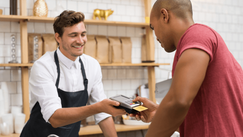 Customer making a purchase