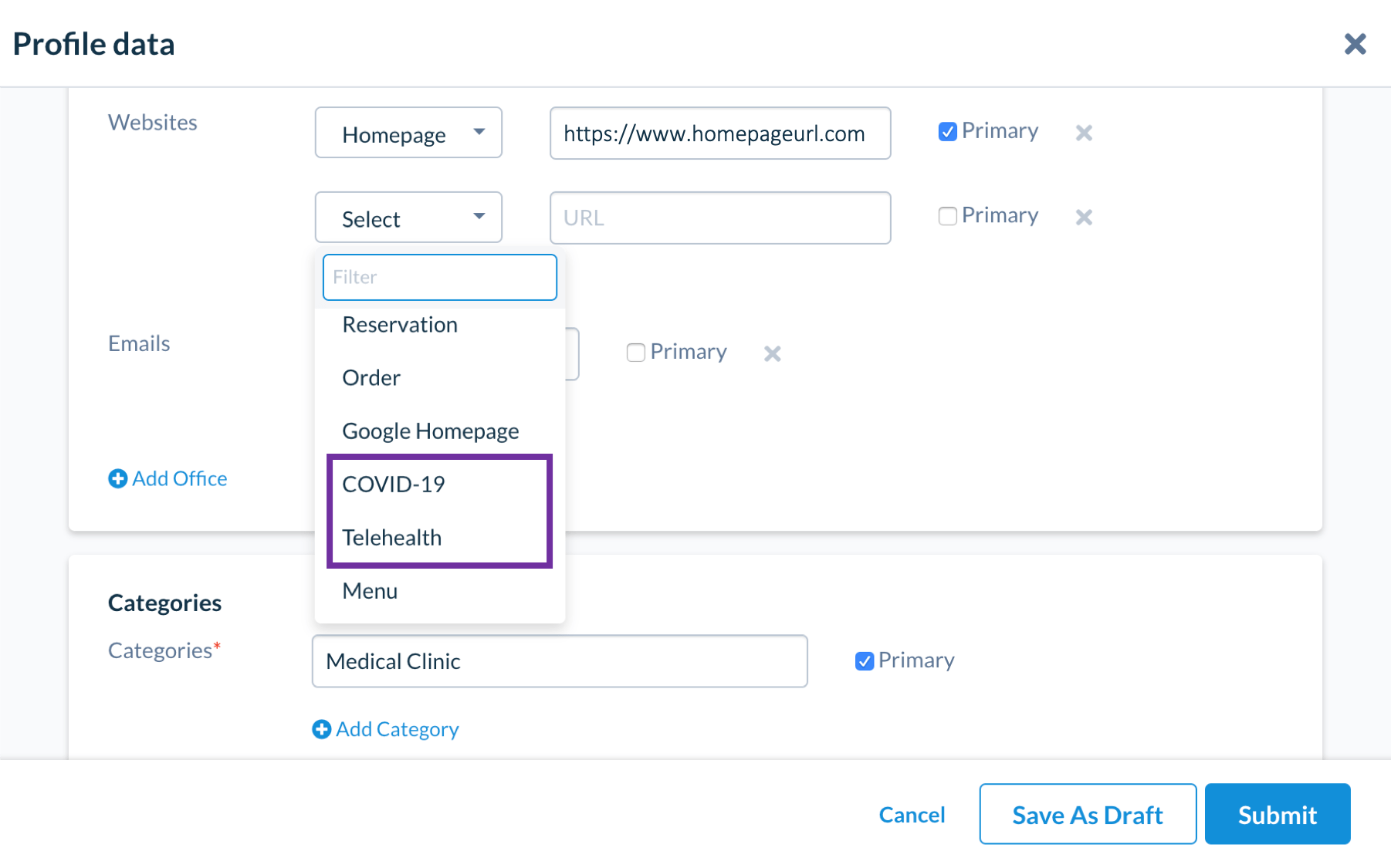 Profile data