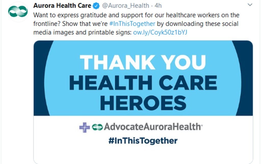 Thank you healthcare heroes.