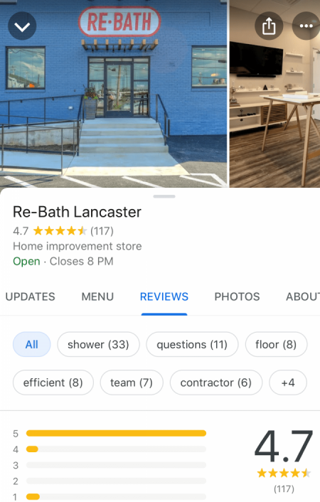 Re-Bath RXM - business listing example