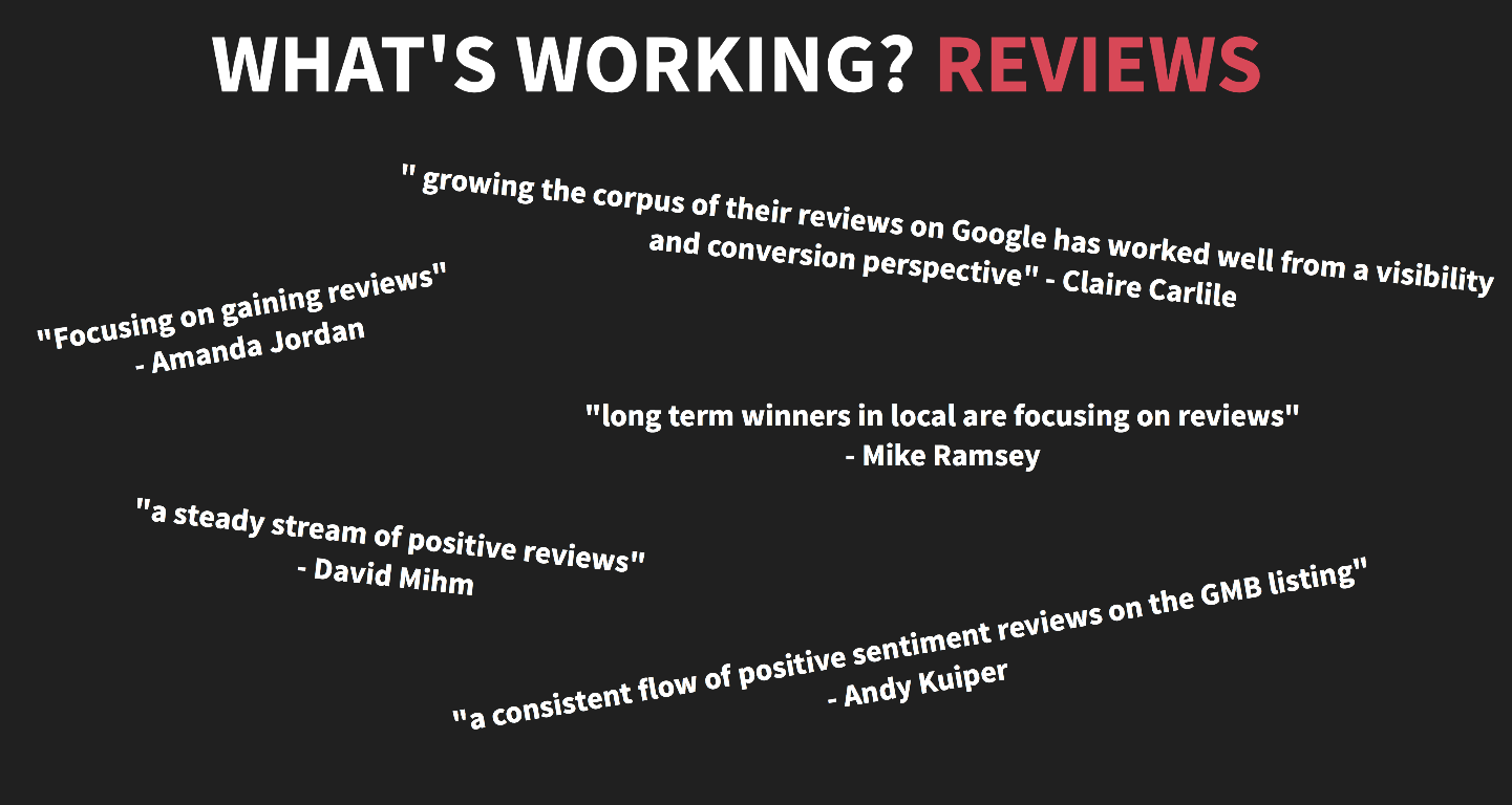 Reviews Are Working