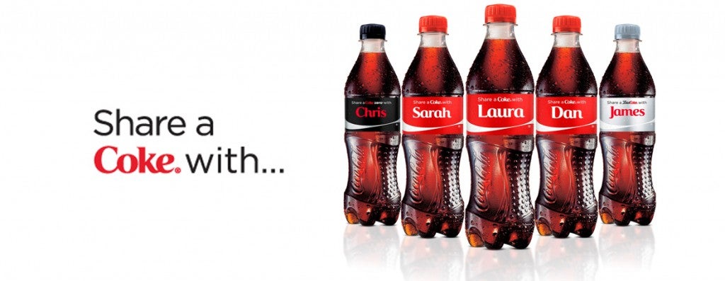 Compartilhe uma campanha da Coca-Cola