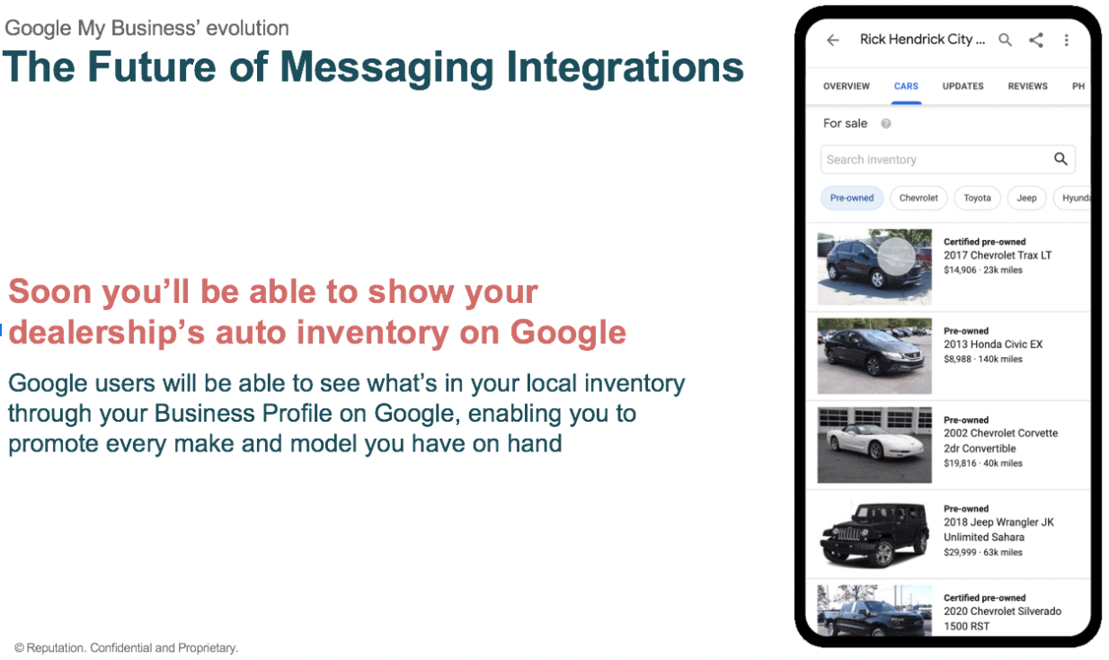 Google My Business Messaging Integration