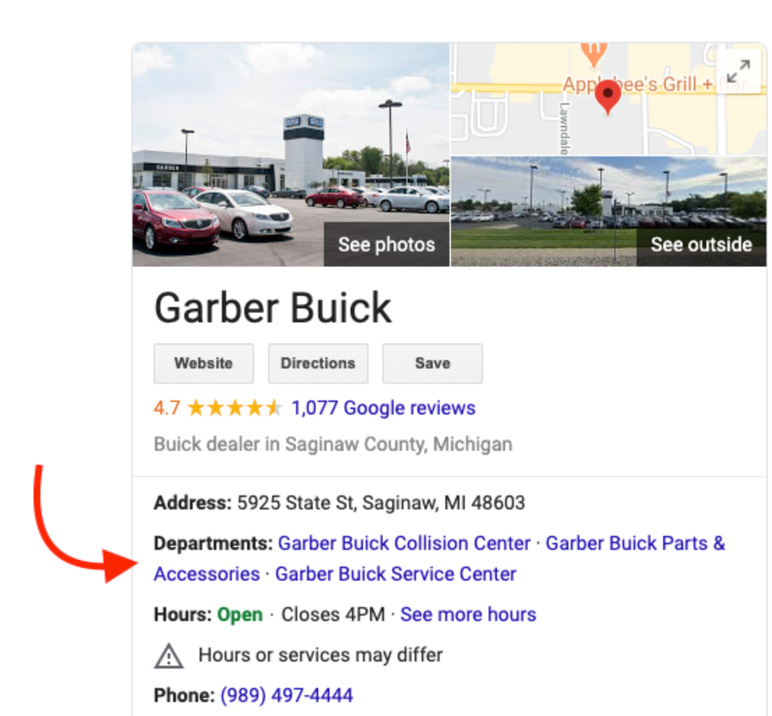 Garber Buick GMB Listing