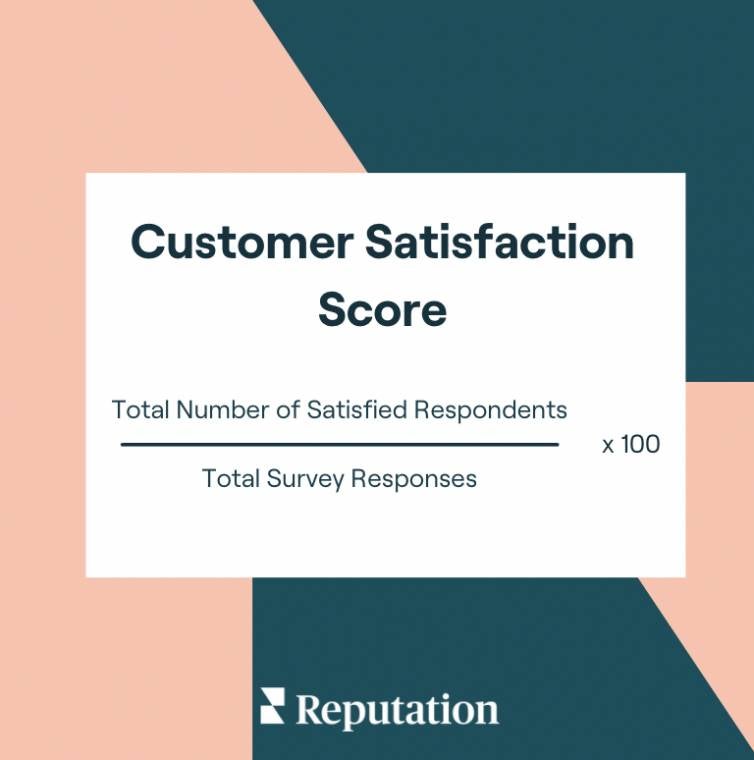 Customer satisfaction score equation
