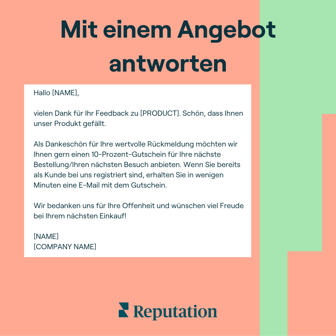 Mit einem Angebot antworten