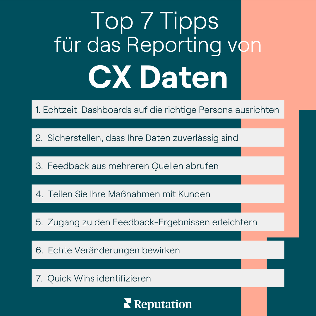 Top 7 Tipps für das Reporting von CX Daten