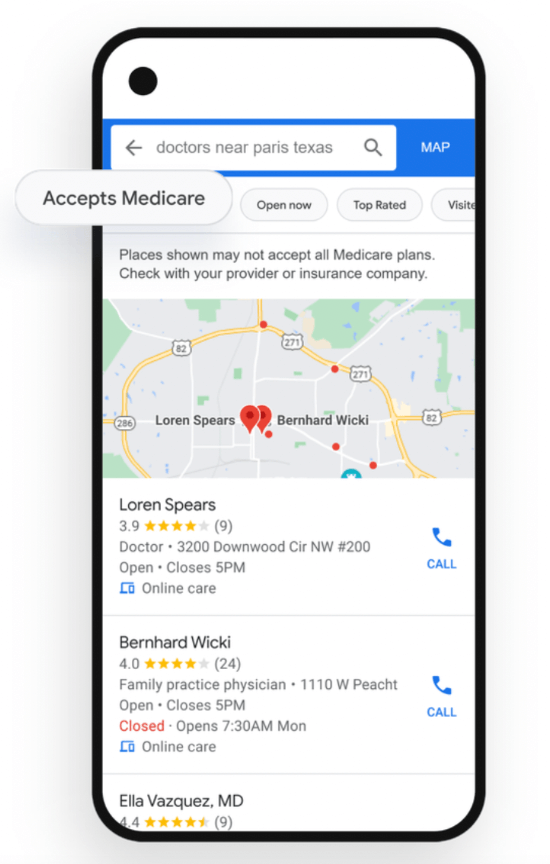 Google insurance search