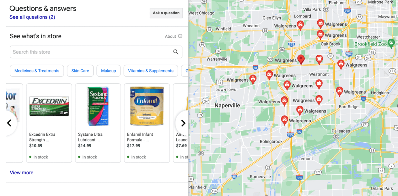 Google baby formula search