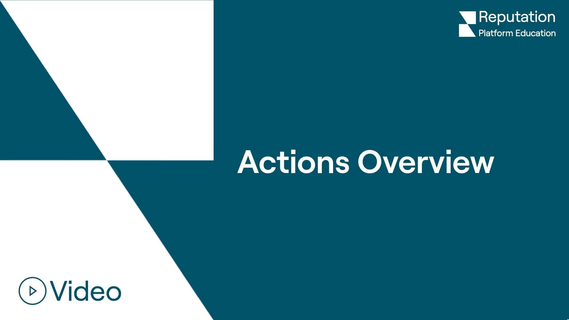 Image for Video – Actions Overview