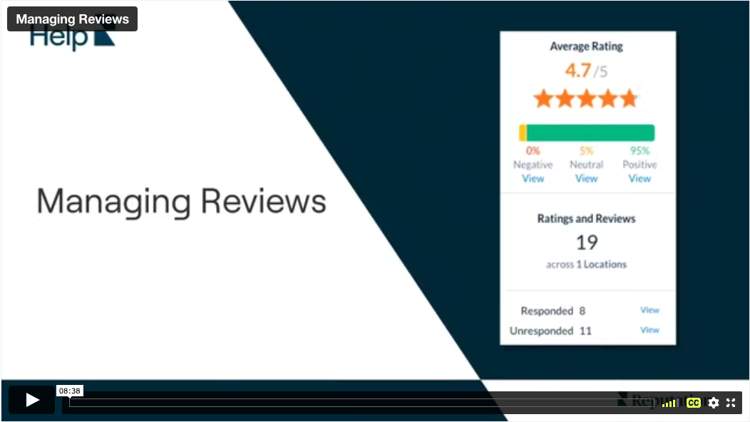 Image for Video – Managing Reviews