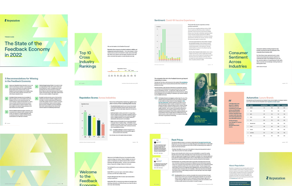 Collage of 2022 Feedback Economy Report