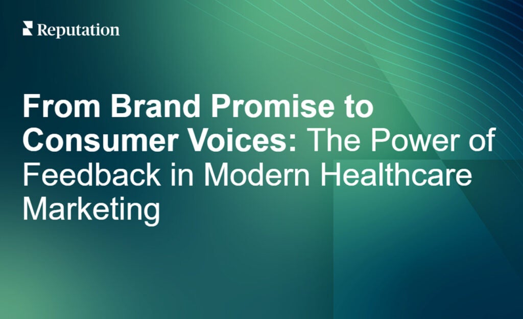 From brand promise to consumer voices: t The power of feedback in modern healthcare marketing