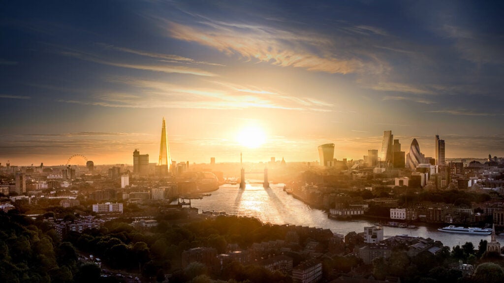 London at sunset