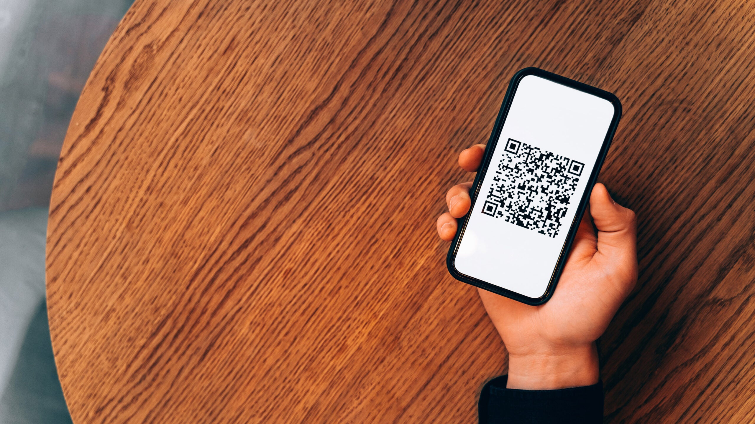 QR code on phone