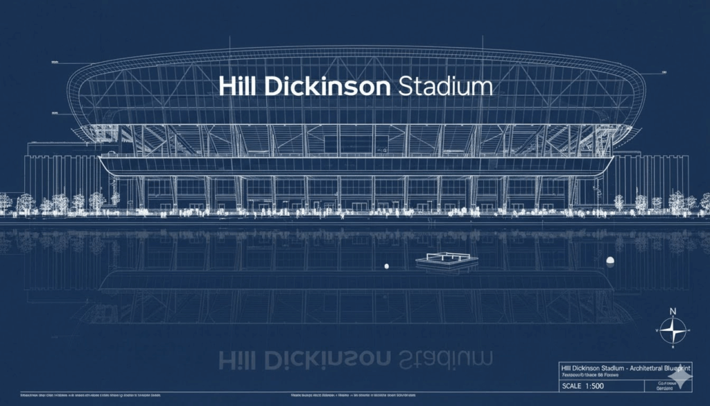 Hill Dickinson Stadium exterior blueprint