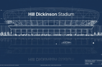 Hill Dickinson Stadium exterior blueprint