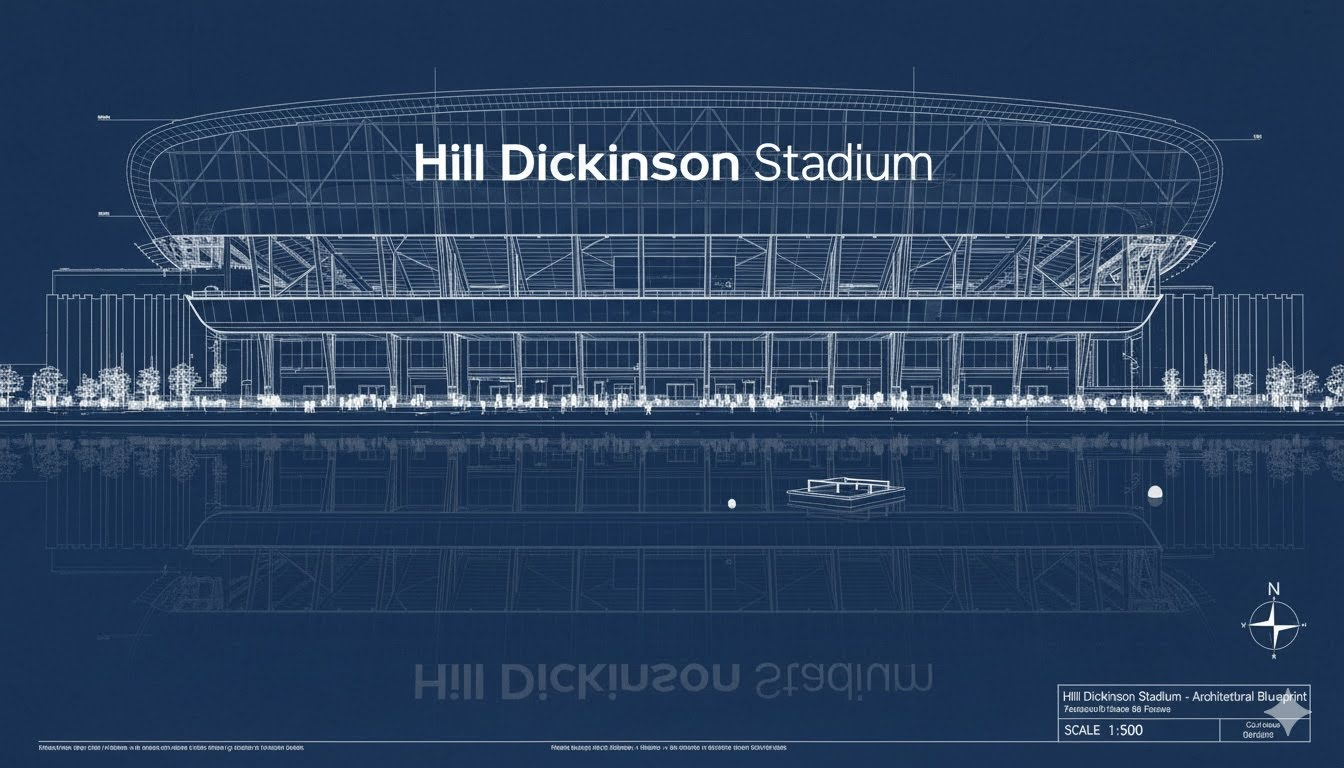 Hill Dickinson Stadium exterior blueprint