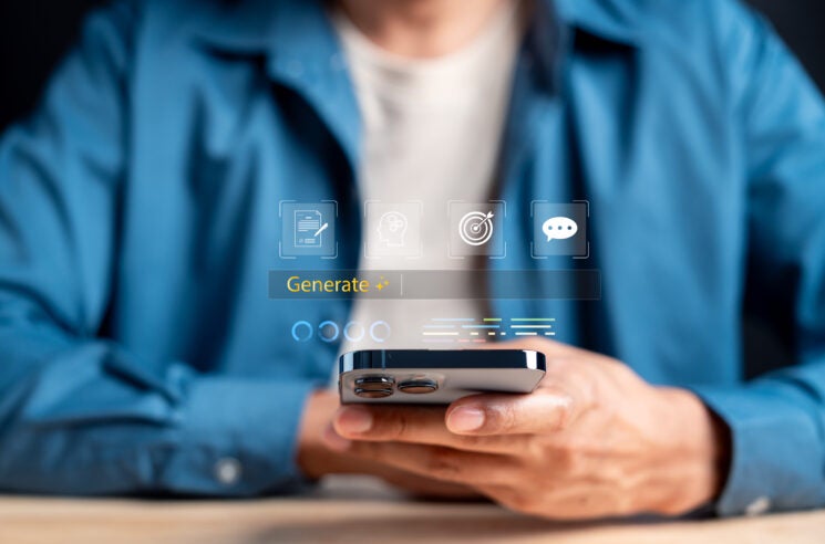 Person holding a phone